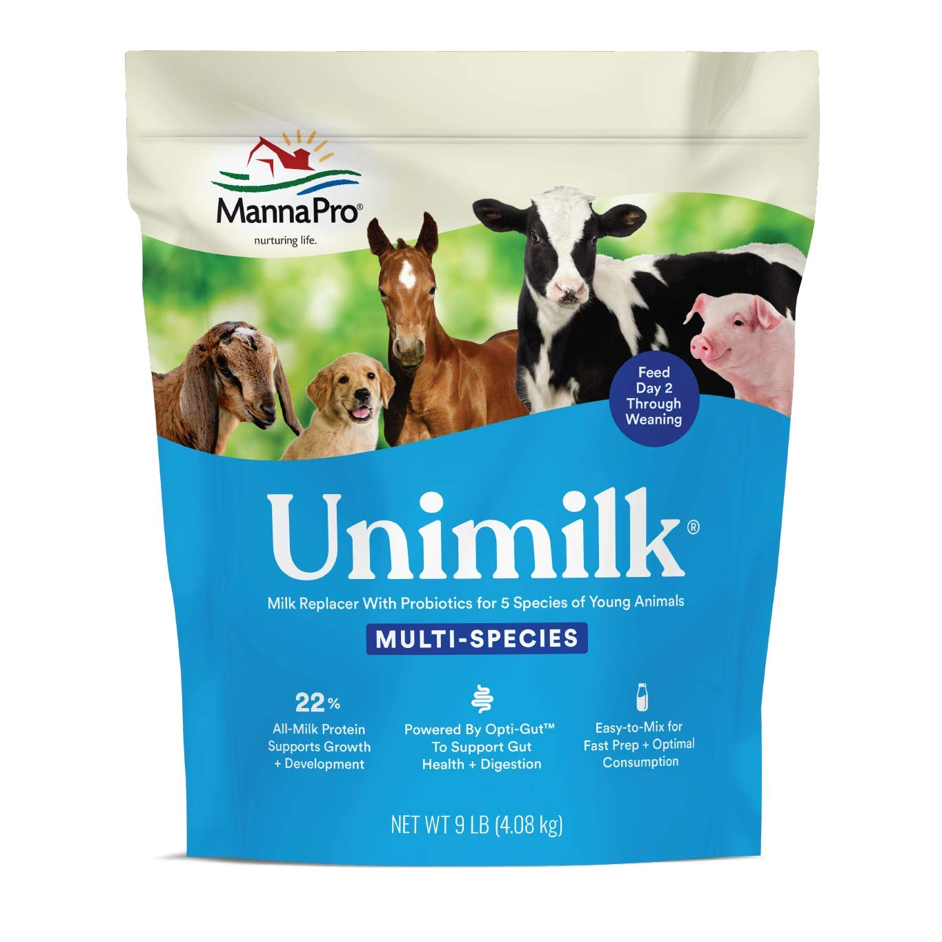 MANNA PRO 22/20 UNIMILK MULTI SPECIES MILK REPLACER 9LB