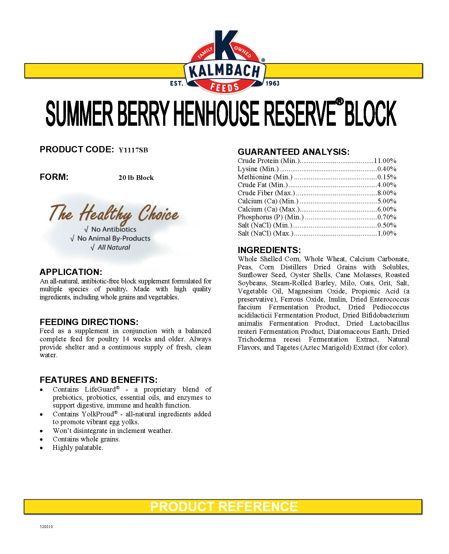 HENHOUSE RESERVE SUMMER BERRY BLOCK - 20#