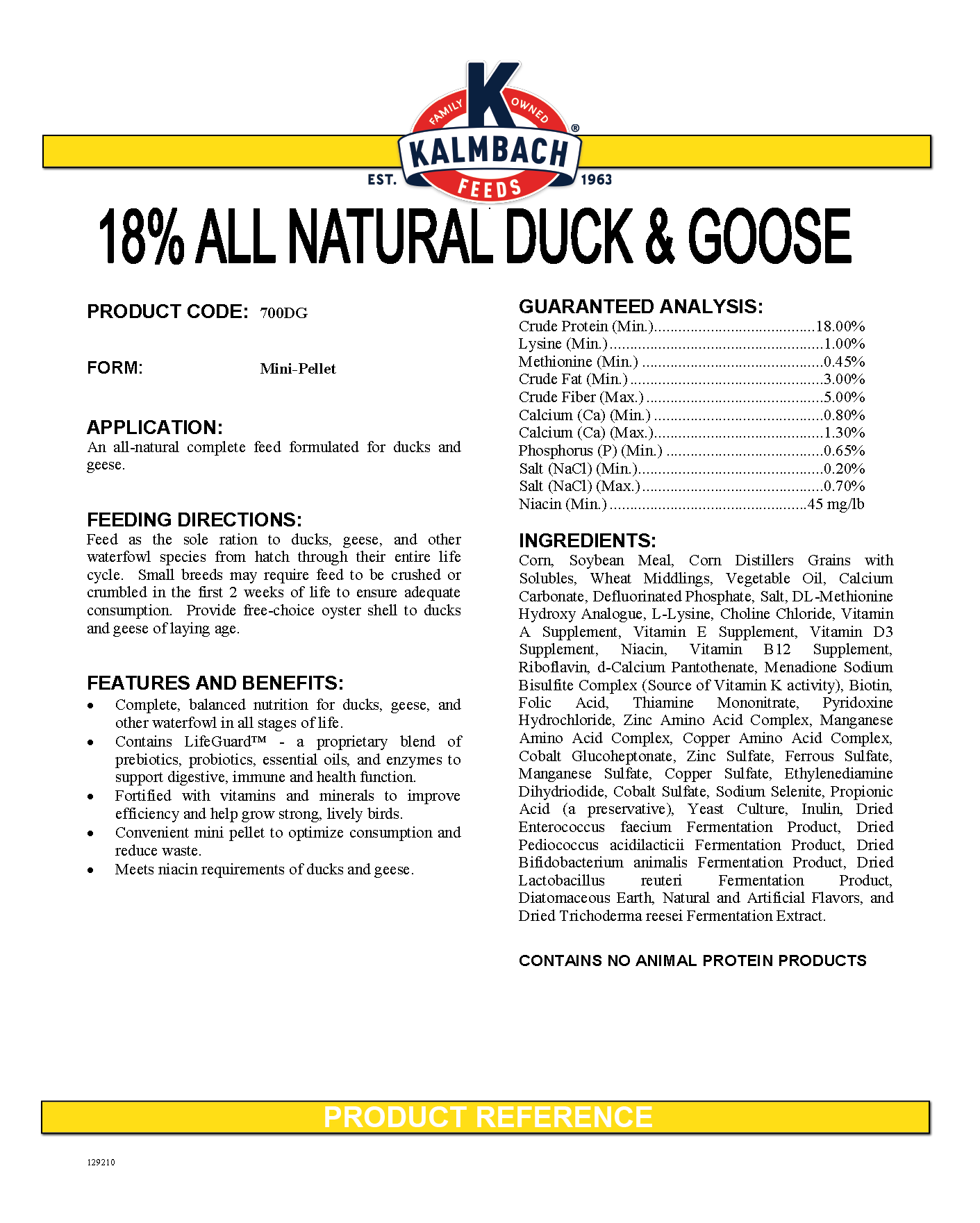 KALMABCH DUCK & GOOSE FEED - 50#