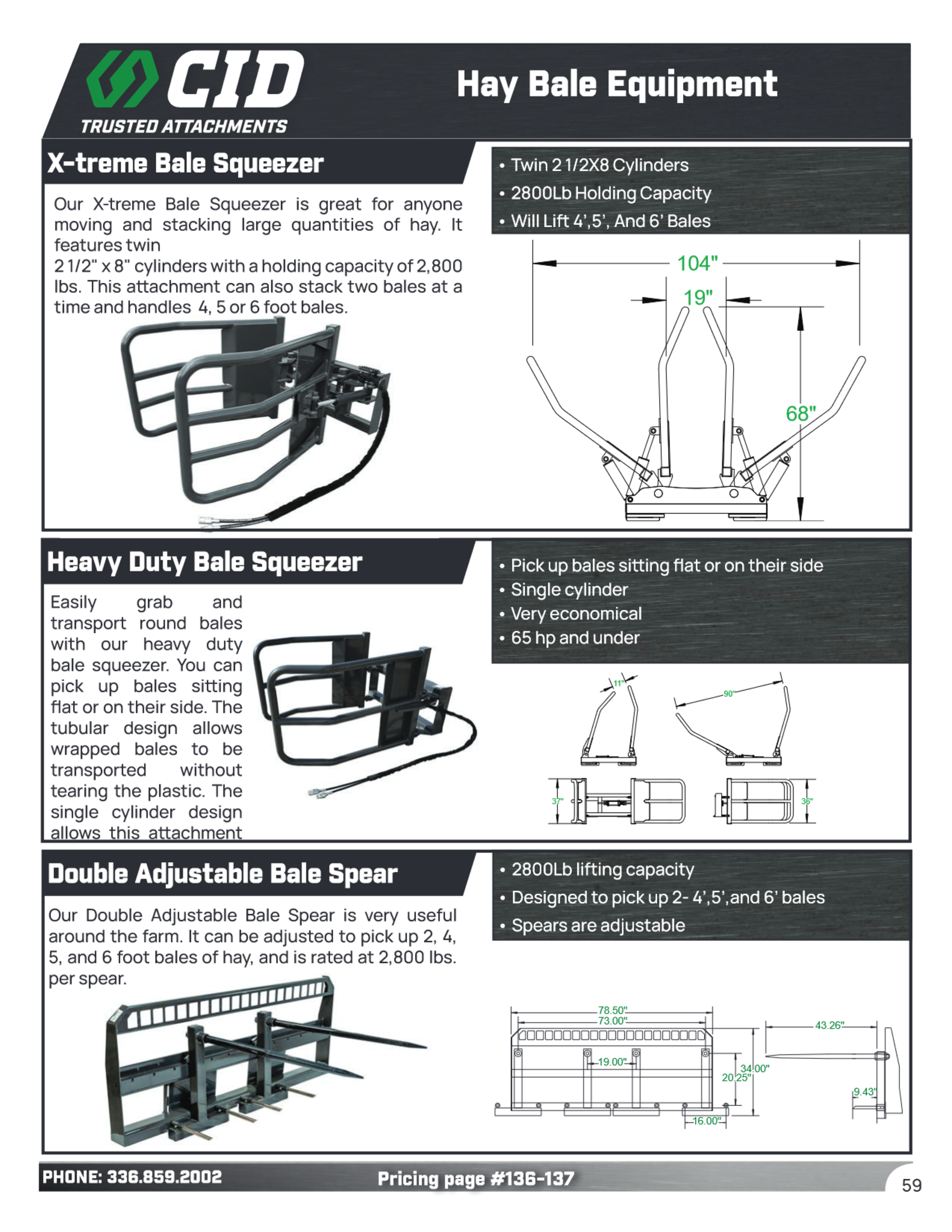 CID X-TREME DUTY HAY BALE SQUEEZER