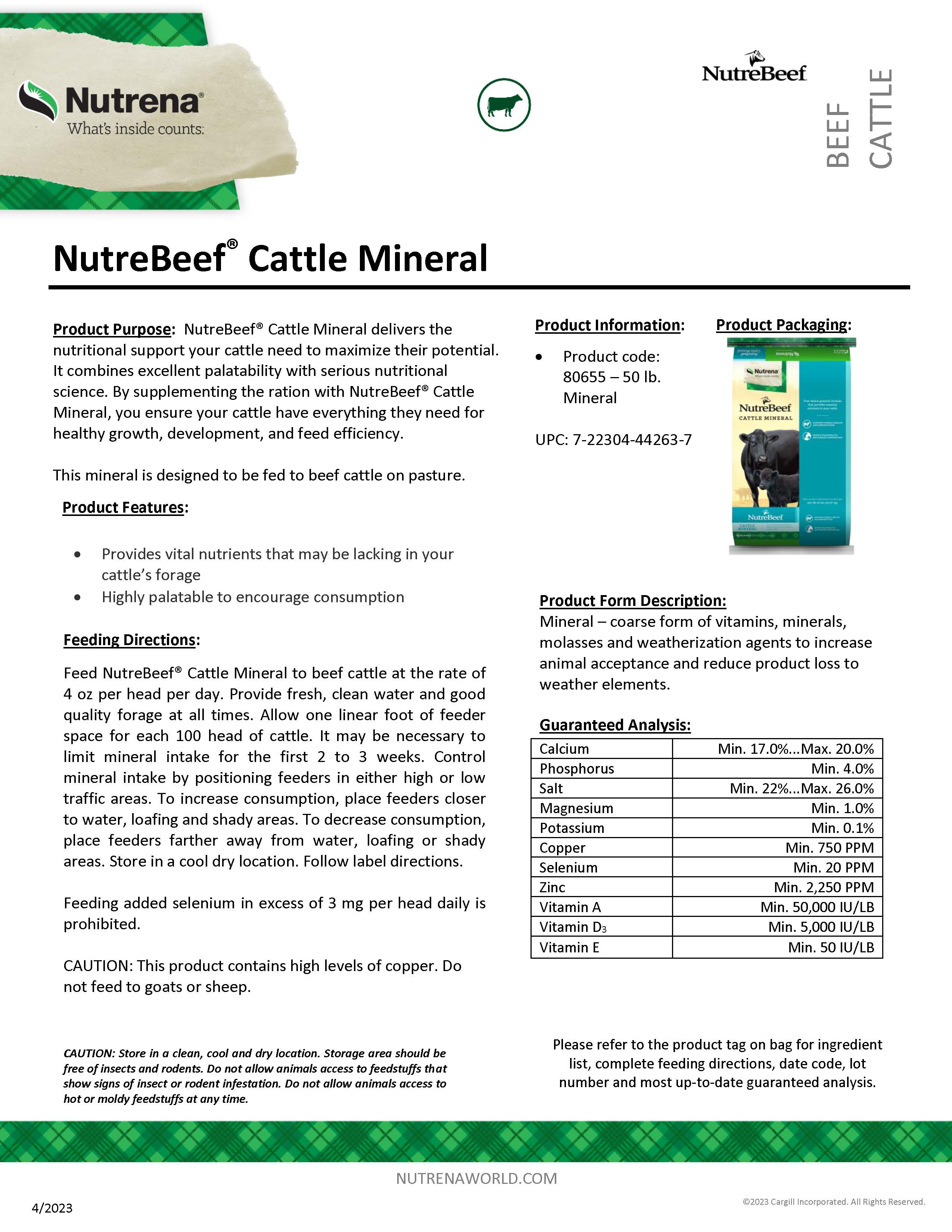 NUTREBEEF CATTLE MINERAL