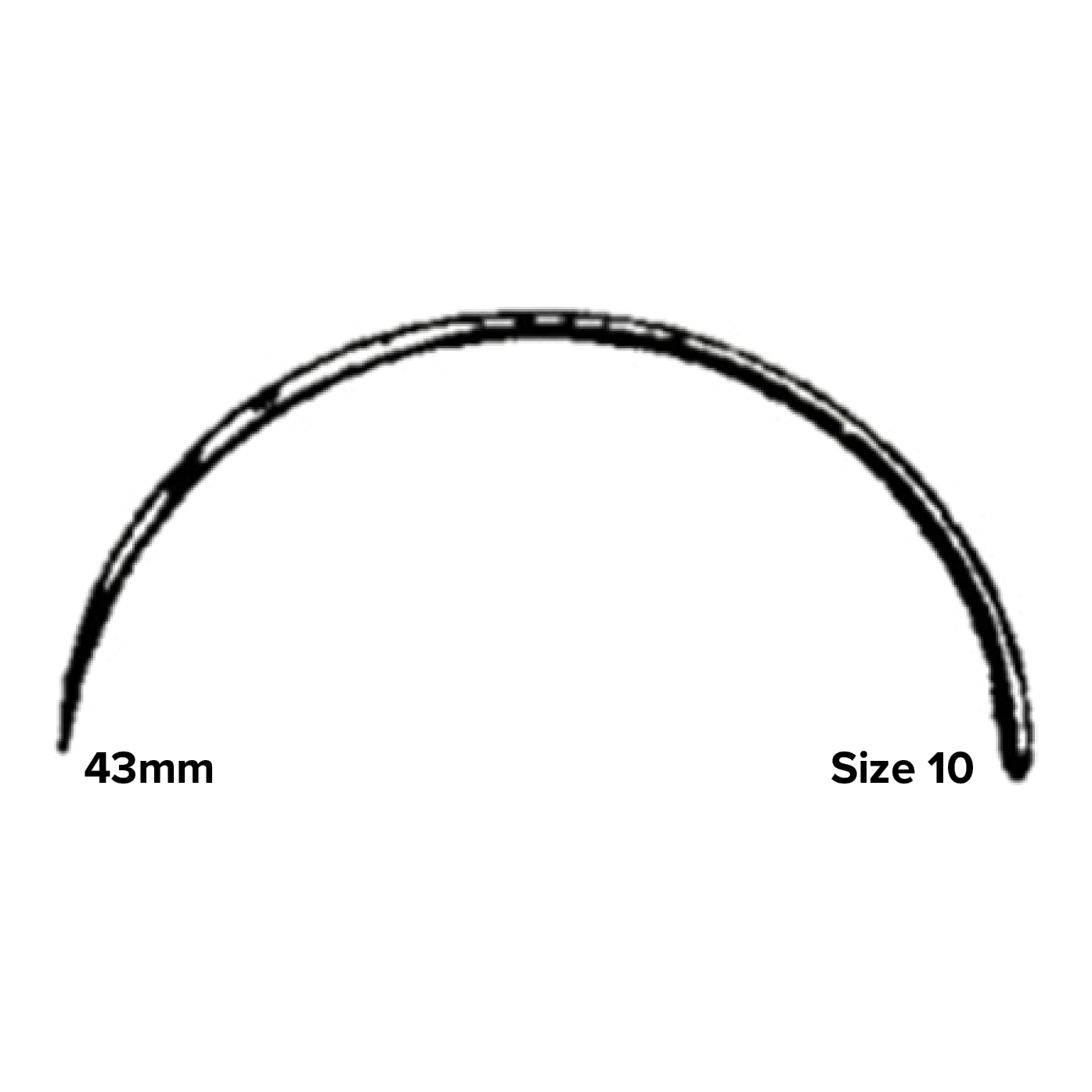 HAVEL'S SUTURE NEEDLE, 1/2 REVERSE CUT, 43MM