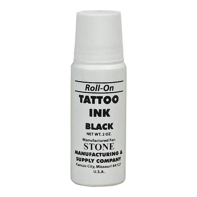 STONE MFG ROLL-ON TATTOO INK - BLACK 2OZ