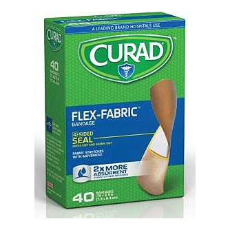 CURAD ADHESIVE BANDAGE 3/4" X 2.5" - 40CT