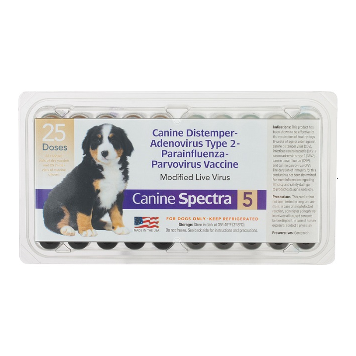 DURVET CANINE SPECTRA 5 VACCINE (25X1 DOSE)