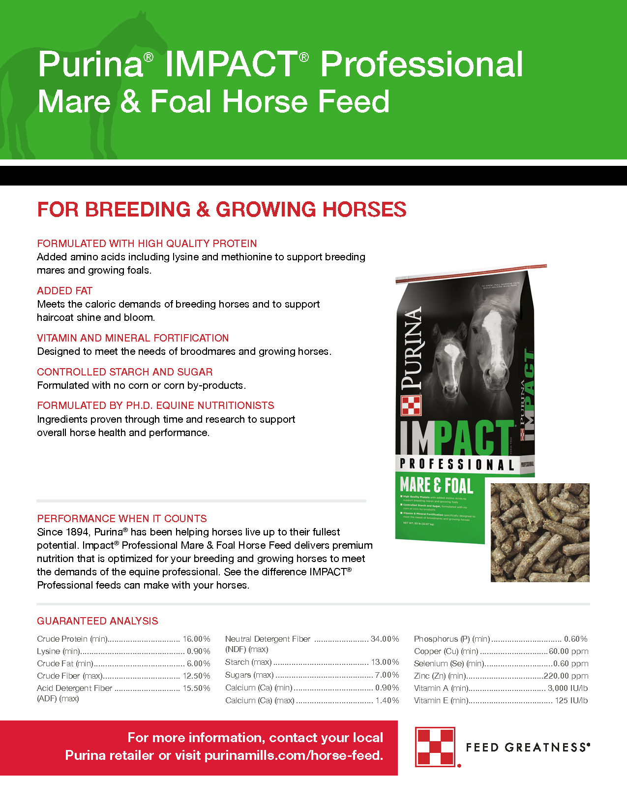 PURINA IMPACT PROFESSIONAL MARE & FOAL - 50#