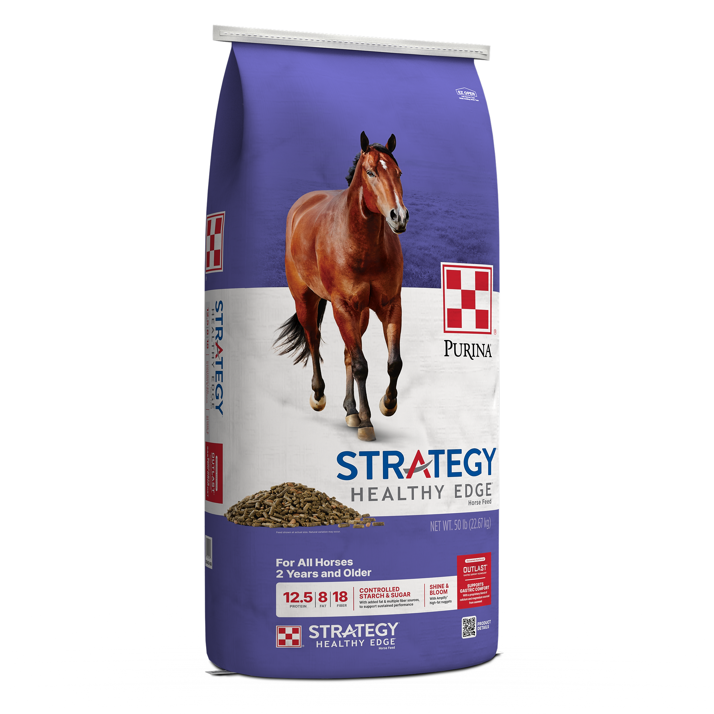 PURINA STRATEGY HEALTHY EDGE TEXTURED FEED - 50#