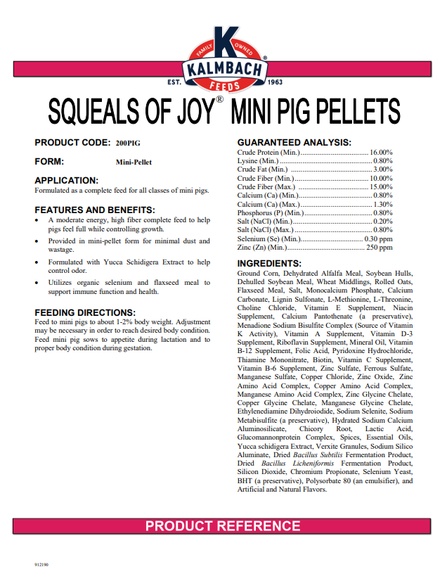 SQUEALS OF JOY AN MINI PIG 25#