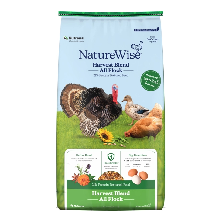 NATURE WISE HARVEST BLEND ALL FLOCK TEXTURED FEED = 40#