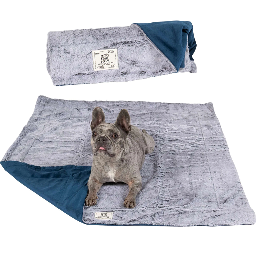 DIRTY DOG CHILL KUZZI BLANKET - LG BLUE