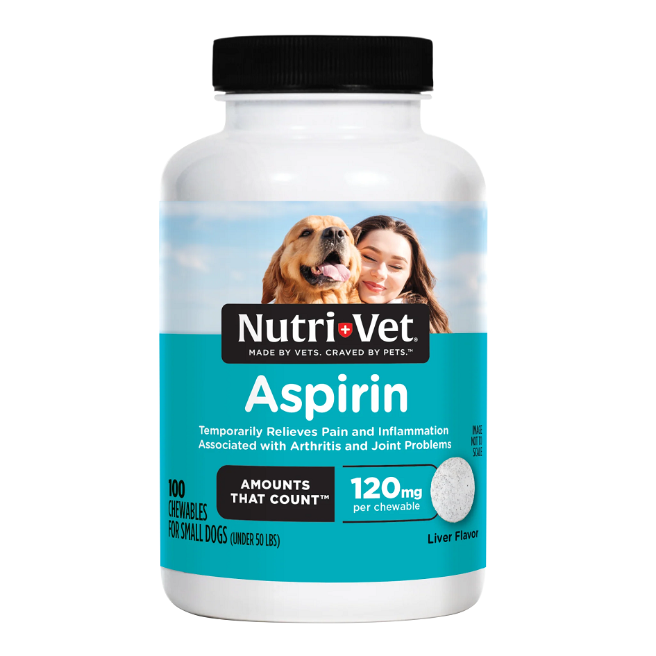 NUTRI-VET 120MG ASPIRIN FOR SMALL DOGS 100CT