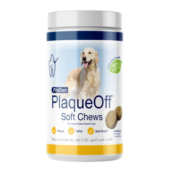 PLAQUEOFF SOFT CHEWS FOR LARGE & GIANT BREED DOGS 45CT