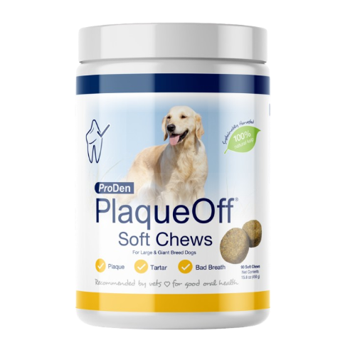 PLAQUEOFF SOFT CHEWS FOR LARGE & GIANT BREED DOGS 90CT