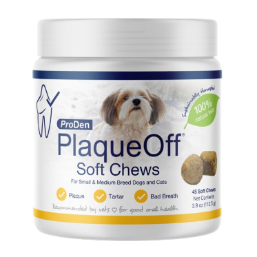 PLAQUEOFF SOFT CHEWS FOR SMALL & MEDIUM BREED DOGS 45CT