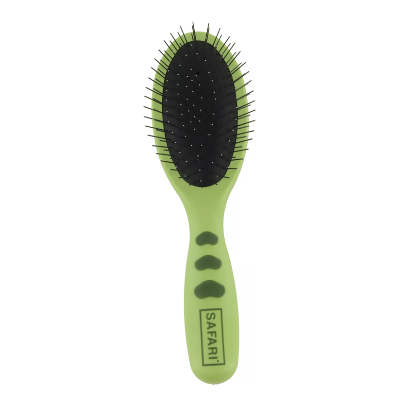 SAFARI WIRE PIN BRUSH W/ PLASTIC HANDLE - SM