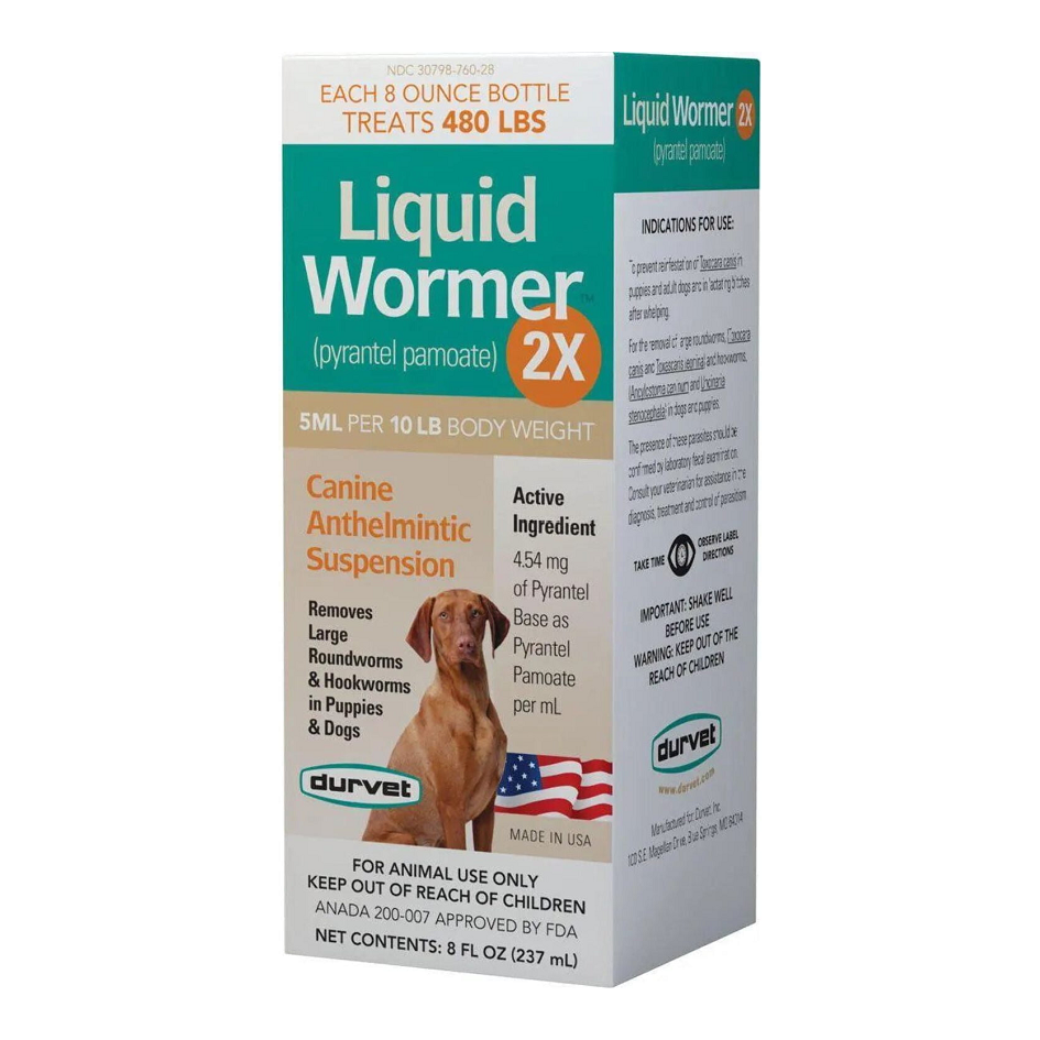 DURVET LIQUID DOG WORMER 2X - 8OZ
