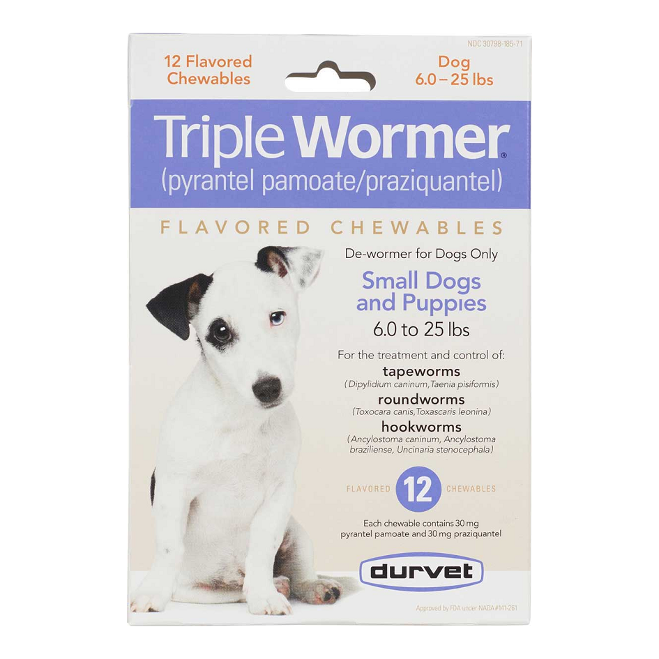 DURVET TRIPLE WORMER FOR DOGS 6-25LB - 12 CT