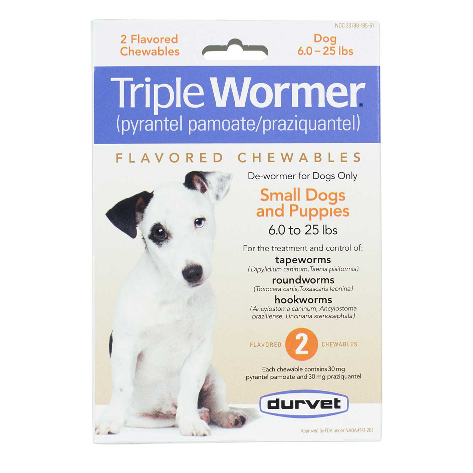 DURVET TRIPLE WORMER FOR DOGS 6-25LB - 2 CT