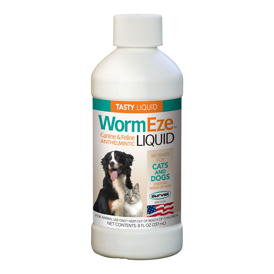 DURVET WORMEZE LIQUID WORMER FOR DOGS & CATS 8OZ