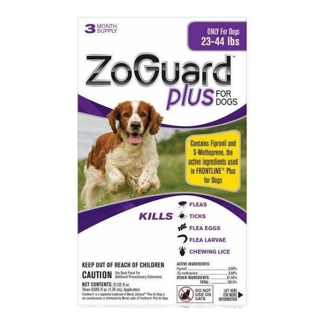 ZOGUARD PLUS FLEA & TICK FOR DOGS 23-44LB 3PK