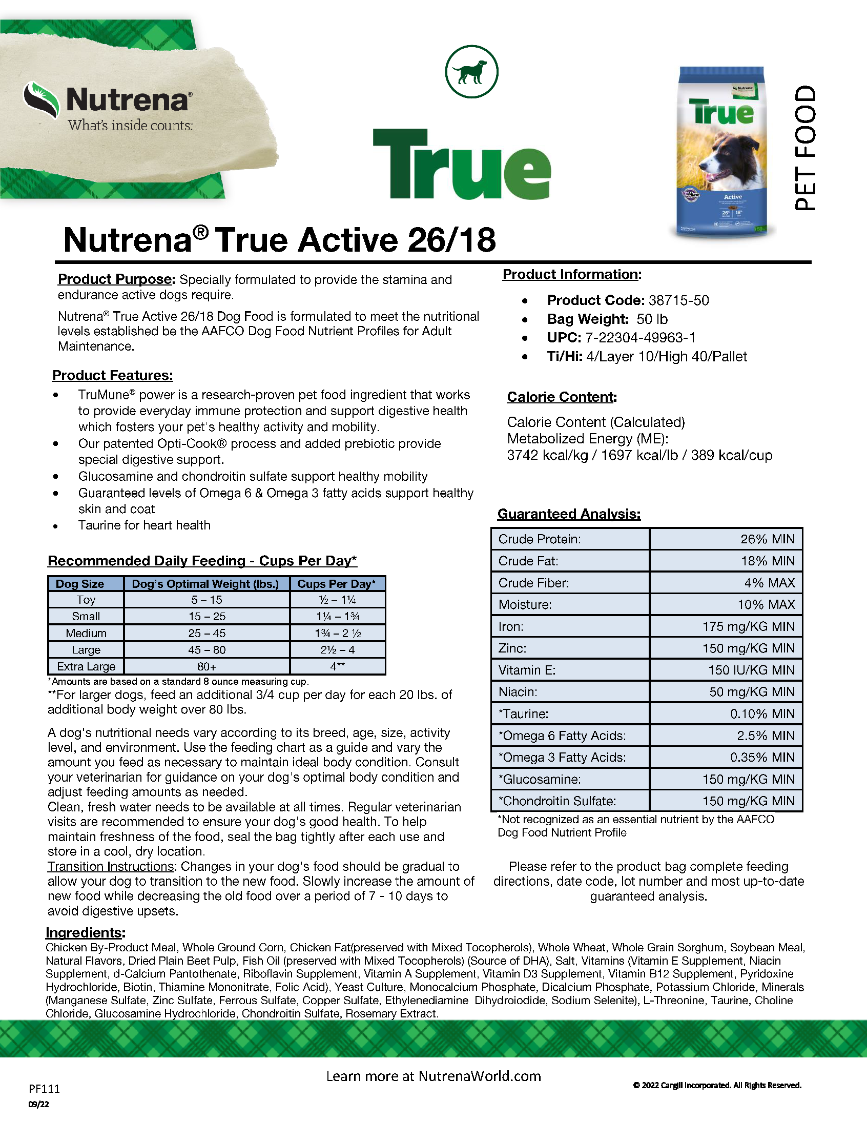 TRUE ACTIVE 26-18 50#