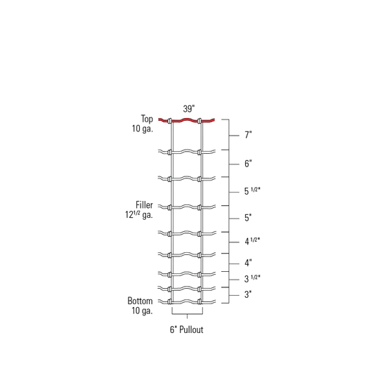 RED BRAND 39 X 6 WOVEN WIRE 12.5 GA 330 ft.